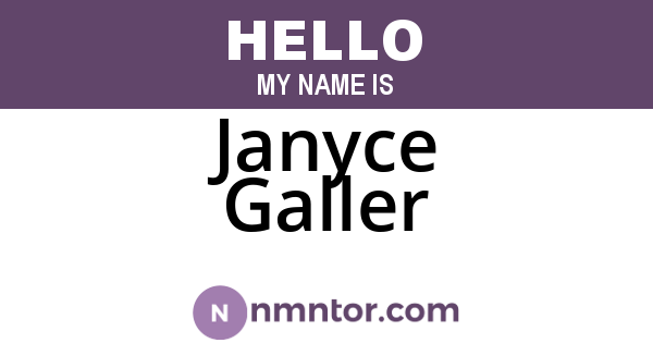 Janyce Galler