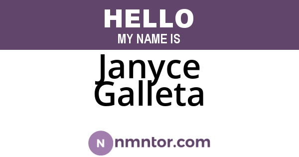 Janyce Galleta