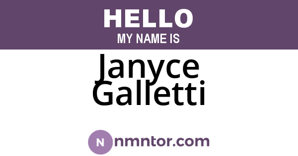 Janyce Galletti