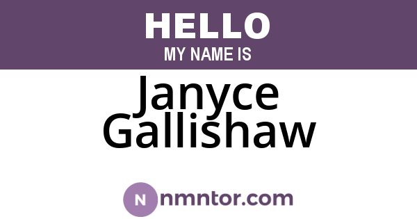 Janyce Gallishaw