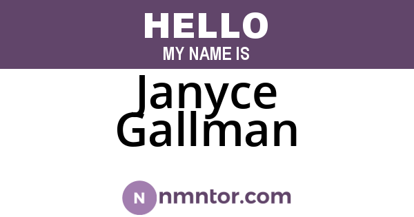 Janyce Gallman