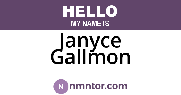 Janyce Gallmon
