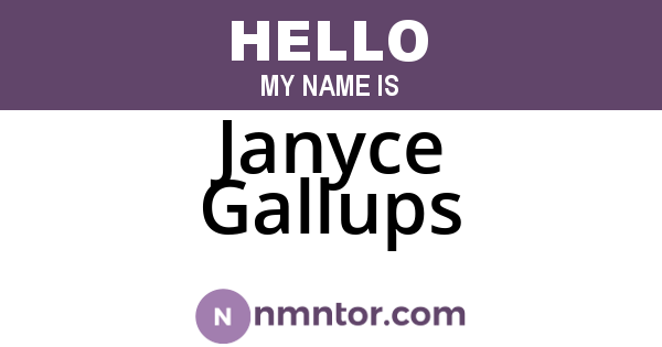 Janyce Gallups