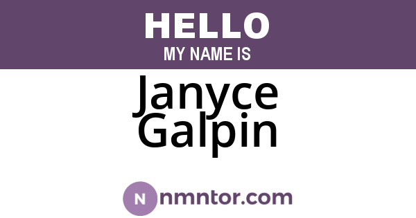 Janyce Galpin