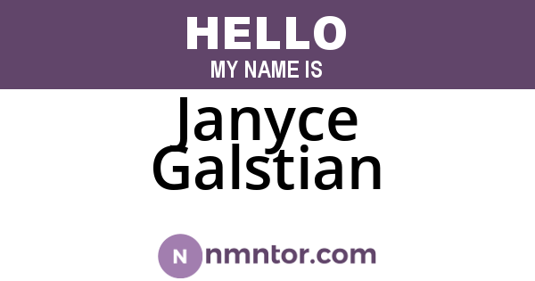 Janyce Galstian