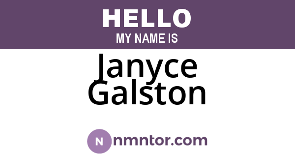 Janyce Galston