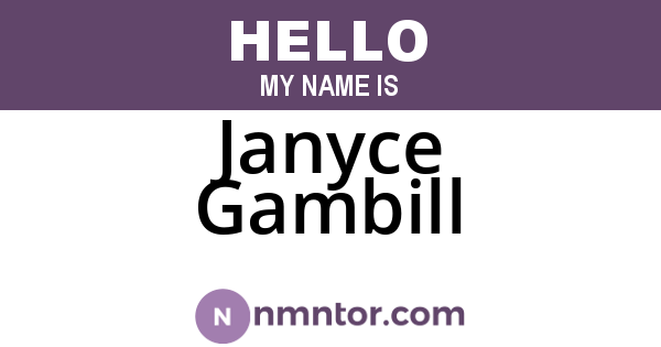 Janyce Gambill