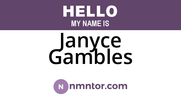 Janyce Gambles