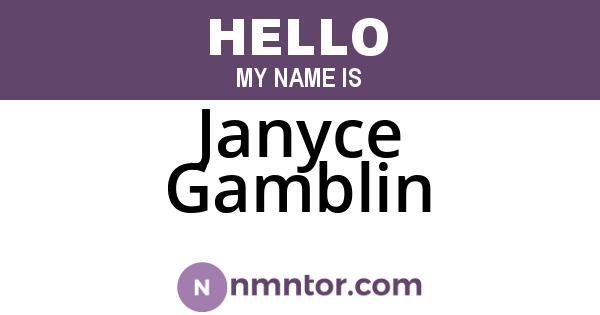 Janyce Gamblin