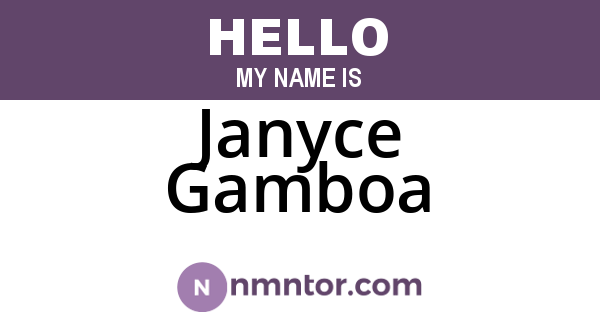Janyce Gamboa