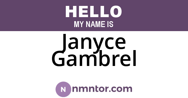Janyce Gambrel