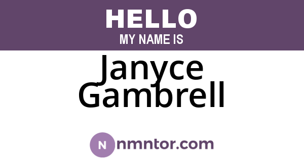 Janyce Gambrell