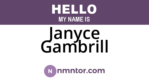 Janyce Gambrill
