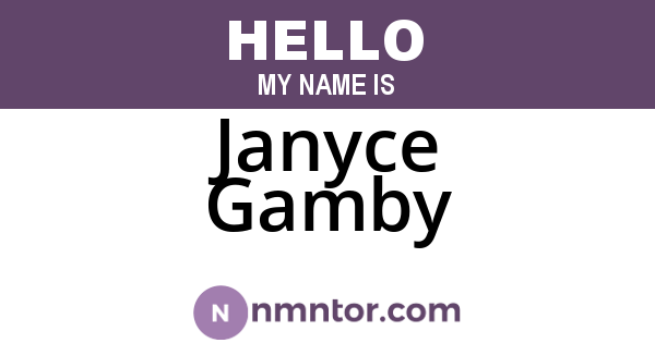 Janyce Gamby