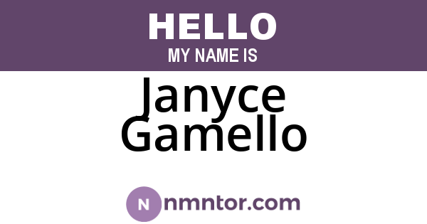 Janyce Gamello