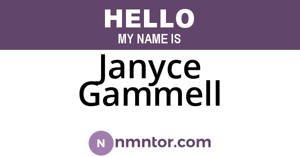 Janyce Gammell