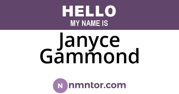 Janyce Gammond
