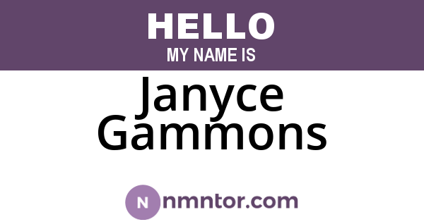 Janyce Gammons
