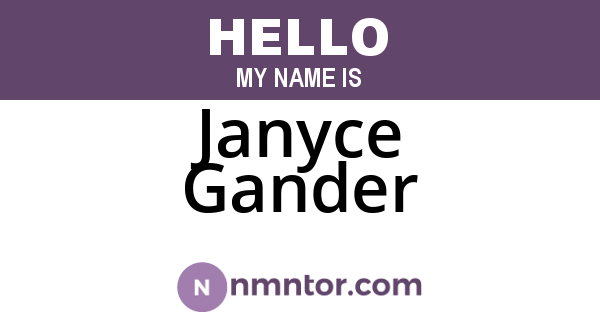 Janyce Gander