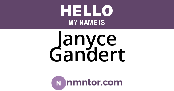 Janyce Gandert
