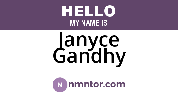 Janyce Gandhy