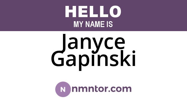Janyce Gapinski