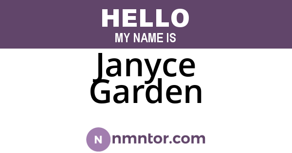 Janyce Garden