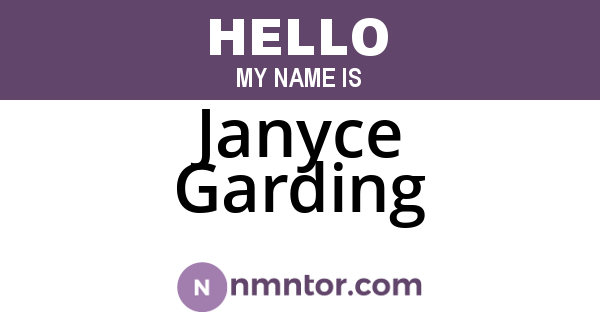 Janyce Garding