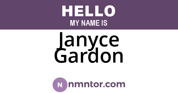 Janyce Gardon