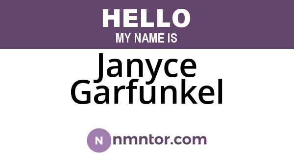 Janyce Garfunkel