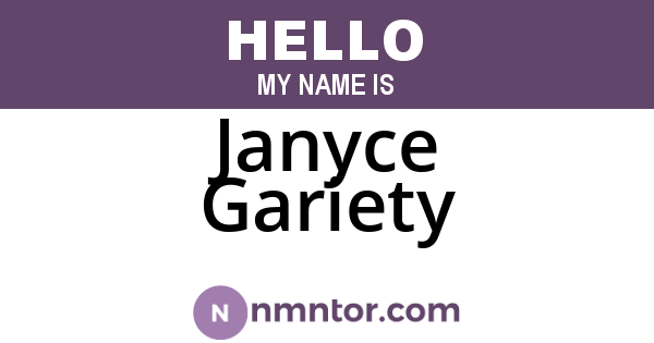 Janyce Gariety