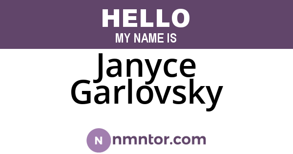 Janyce Garlovsky
