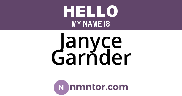Janyce Garnder