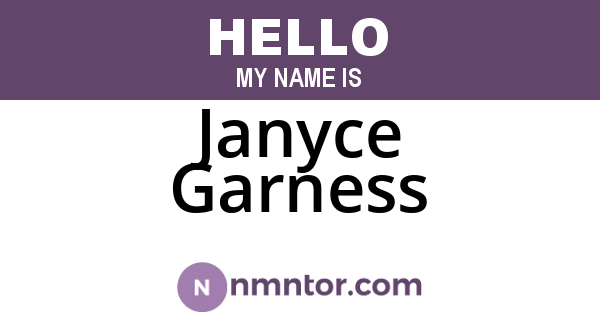 Janyce Garness