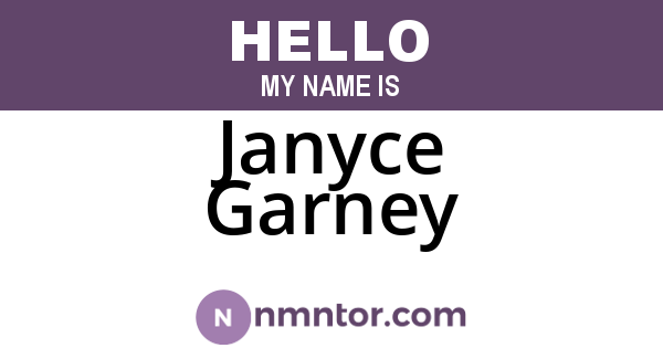 Janyce Garney