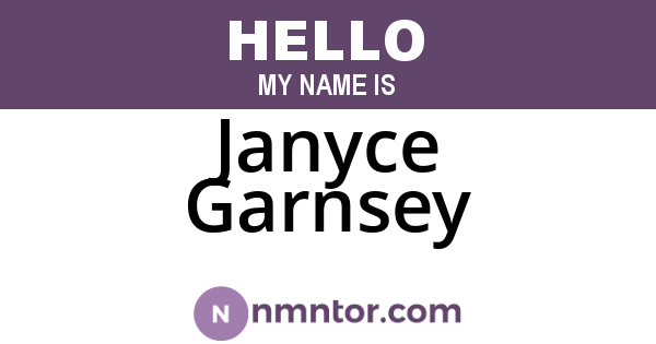 Janyce Garnsey