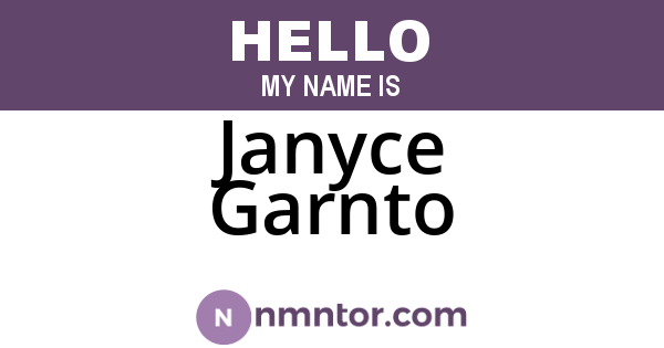 Janyce Garnto