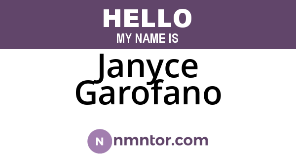 Janyce Garofano