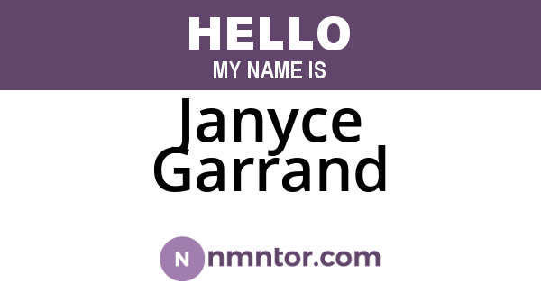 Janyce Garrand