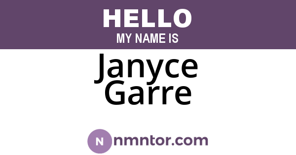 Janyce Garre