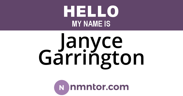 Janyce Garrington