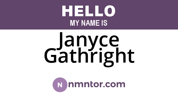 Janyce Gathright