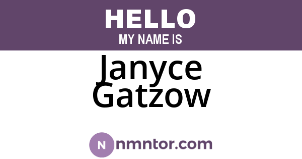 Janyce Gatzow