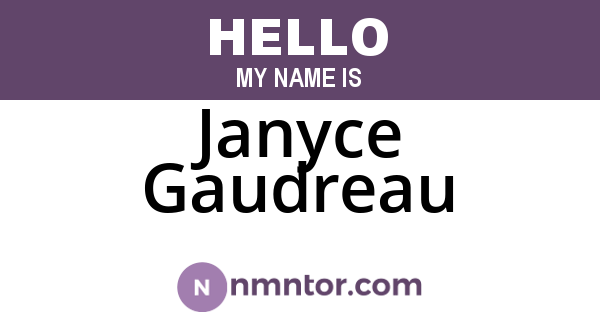 Janyce Gaudreau