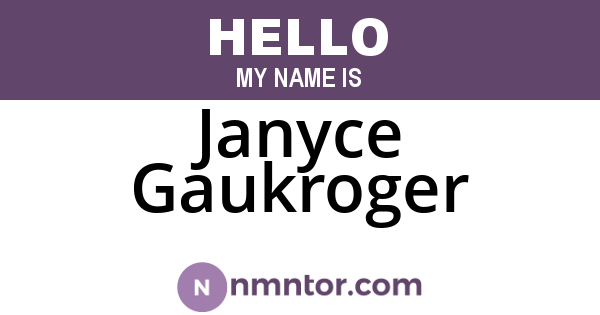 Janyce Gaukroger