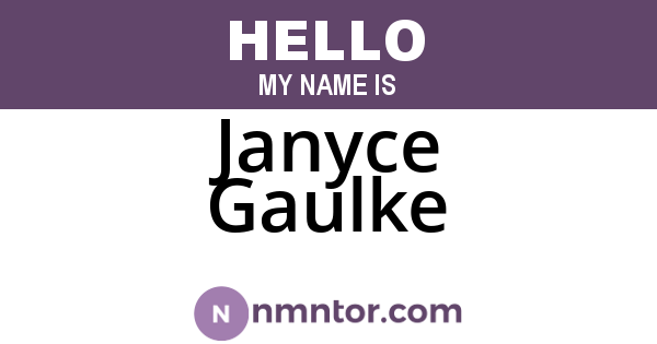 Janyce Gaulke