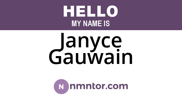 Janyce Gauwain