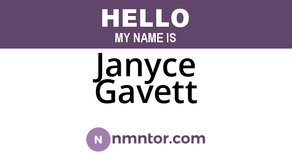 Janyce Gavett