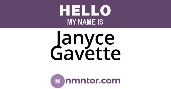 Janyce Gavette