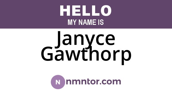 Janyce Gawthorp